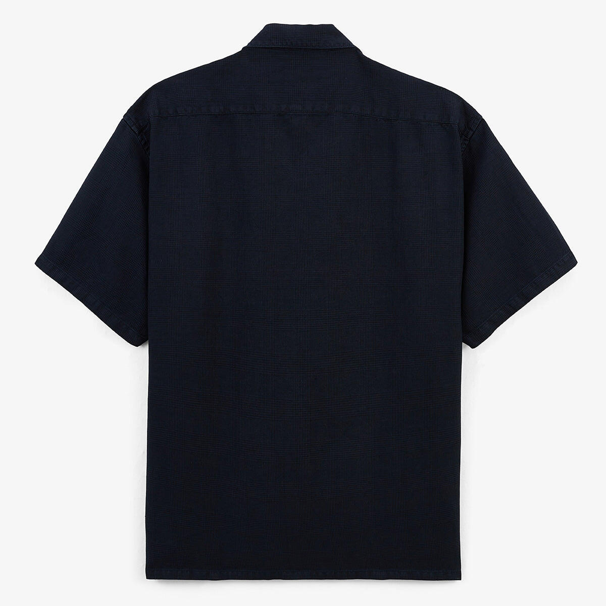 Camicia a maniche corte Caracas in cotone e lino blu navy 2/4