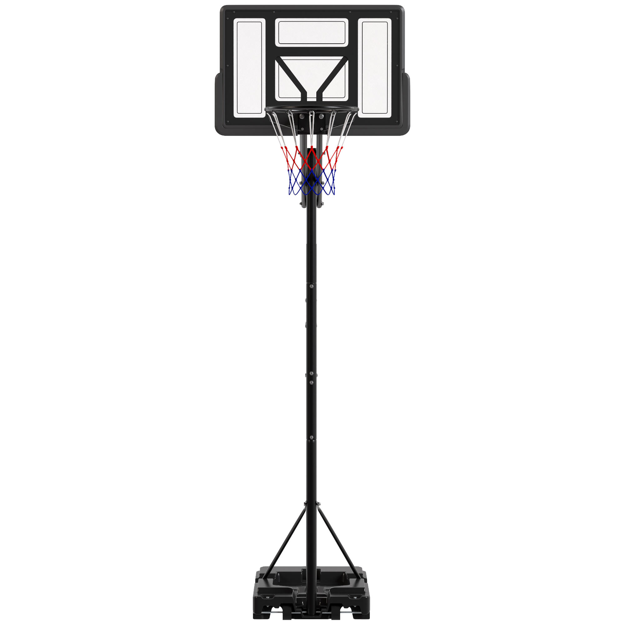 Tabela de basquetebol 120x120x370 cm preto SPORTNOW 4/5
