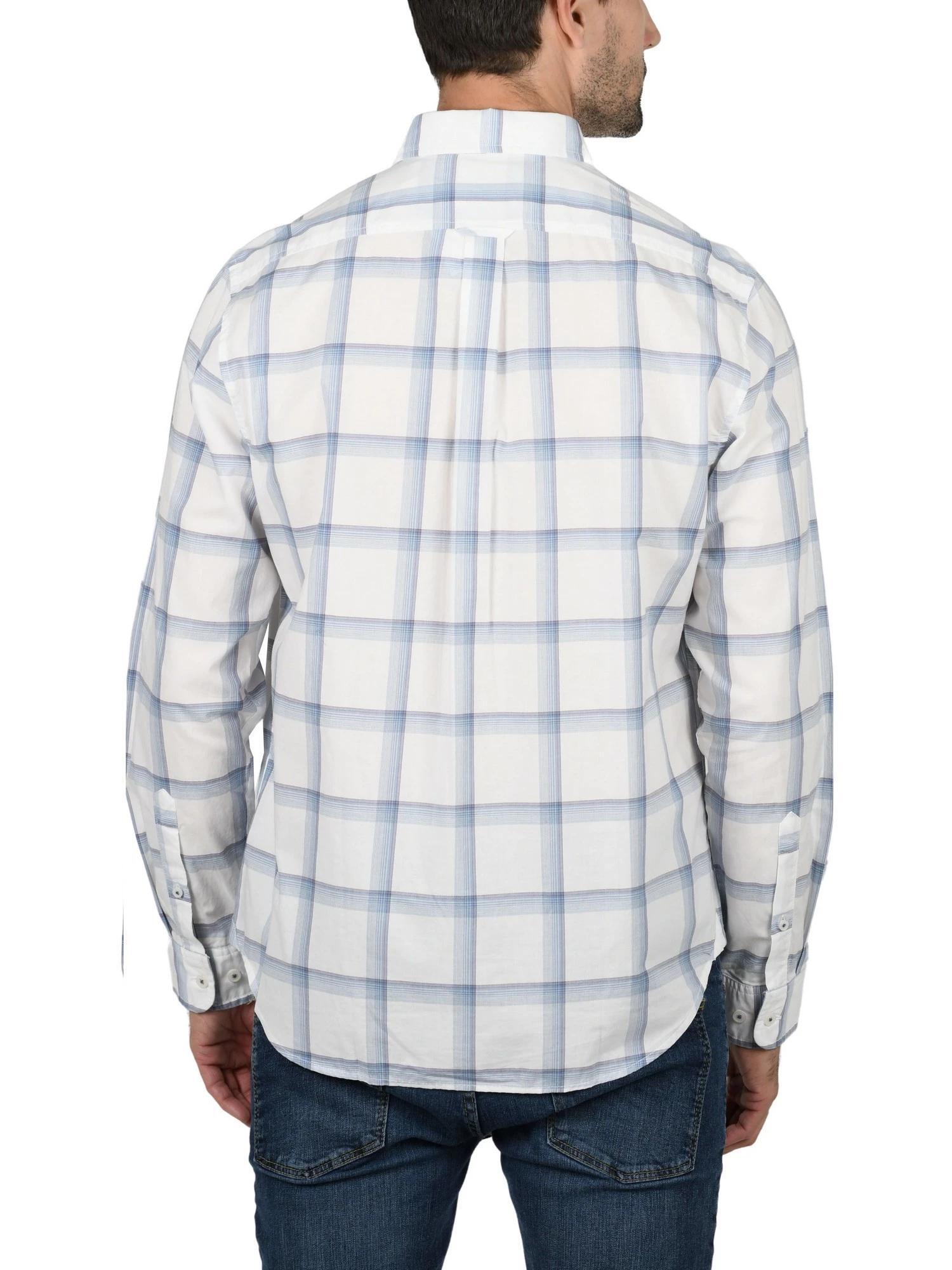 Camicia LS Strtch Poplin Check 3/6