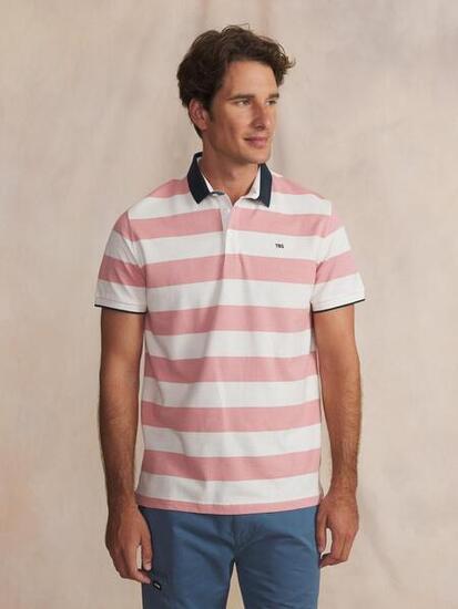 Polo manches courtes - Sport - Homme - Coupe ajustée - GOVANPOL - Rose/rouge