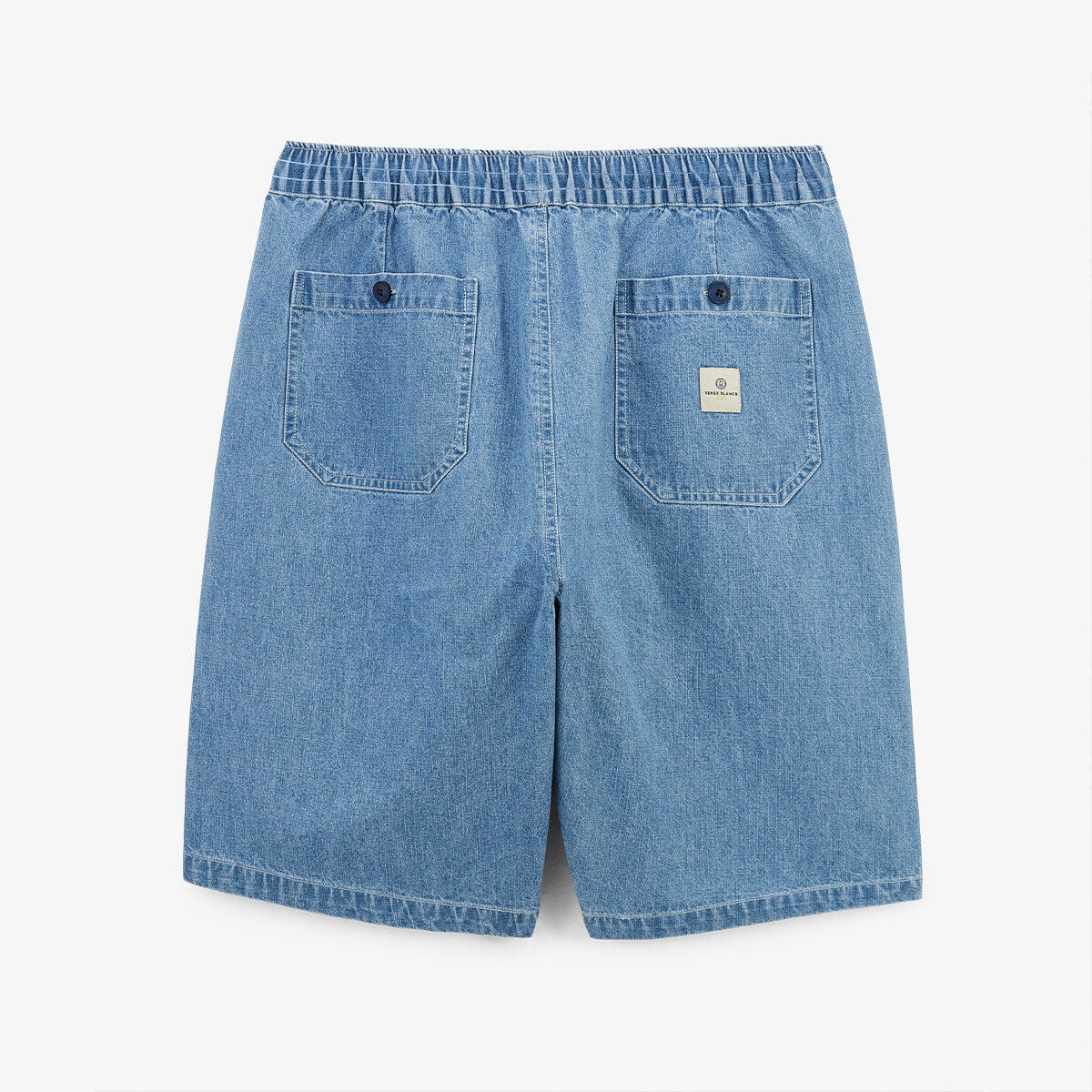Bermuda 550 in cotone blu denim dalla vestibilità ampia 3/6
