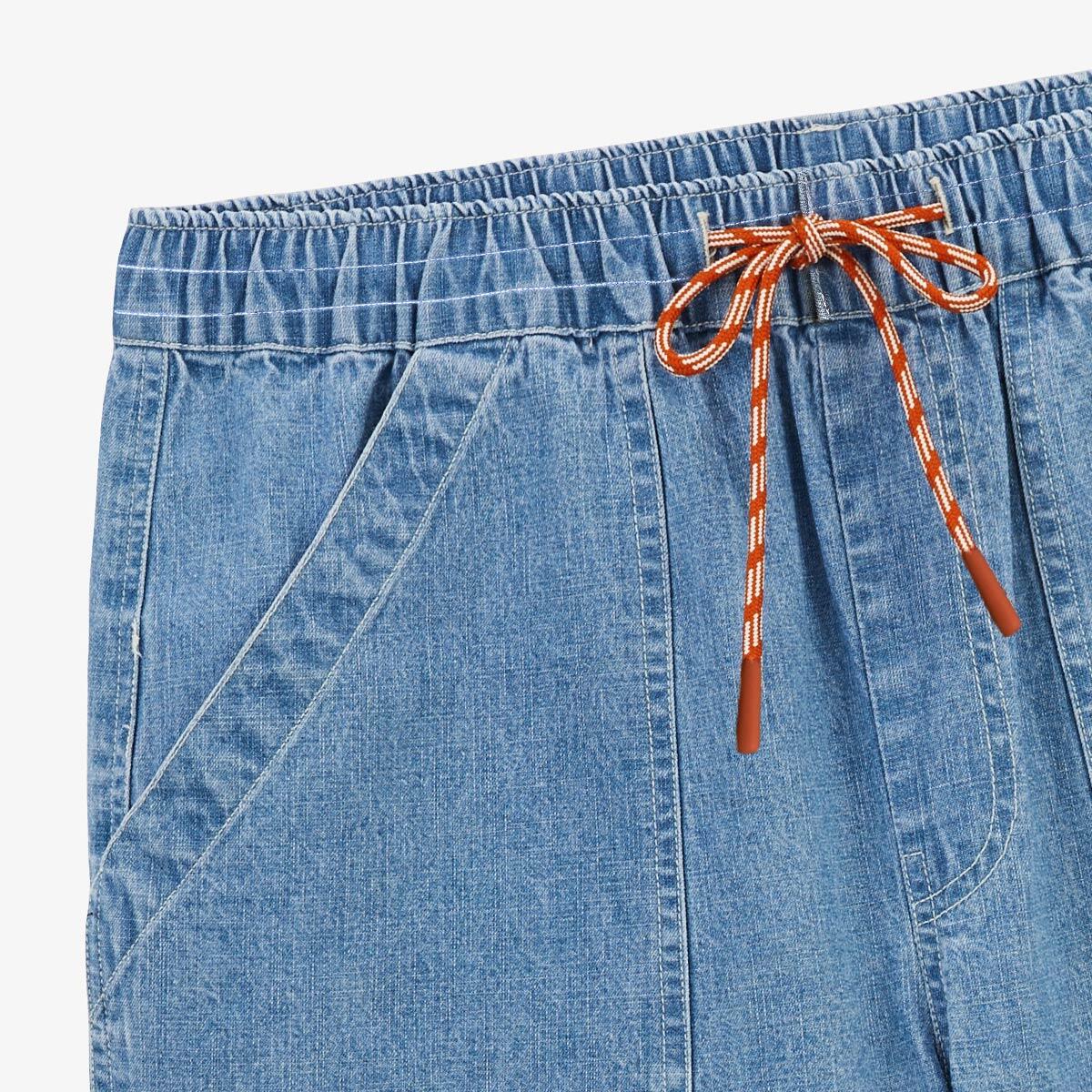 Bermuda 550 in cotone blu denim dalla vestibilità ampia 4/6