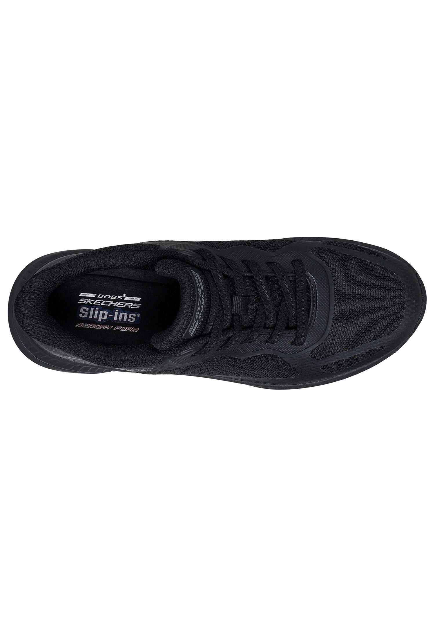 Skechers Damen BOBS Squad 4 Slip-ins Staple Look 117624 BBK Black 3/4