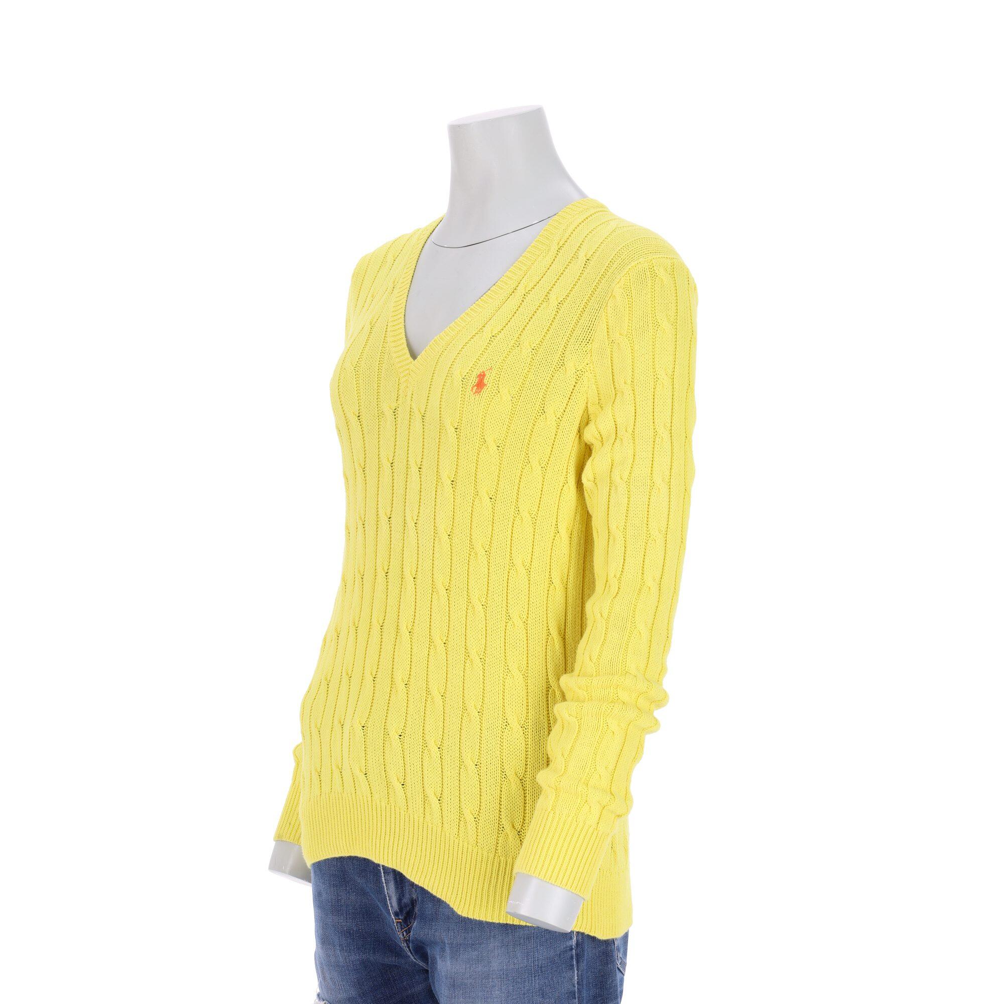 Second life - Polo Ralph Lauren Women's Cable Knit Sweater Yellow - Excellent 4/7