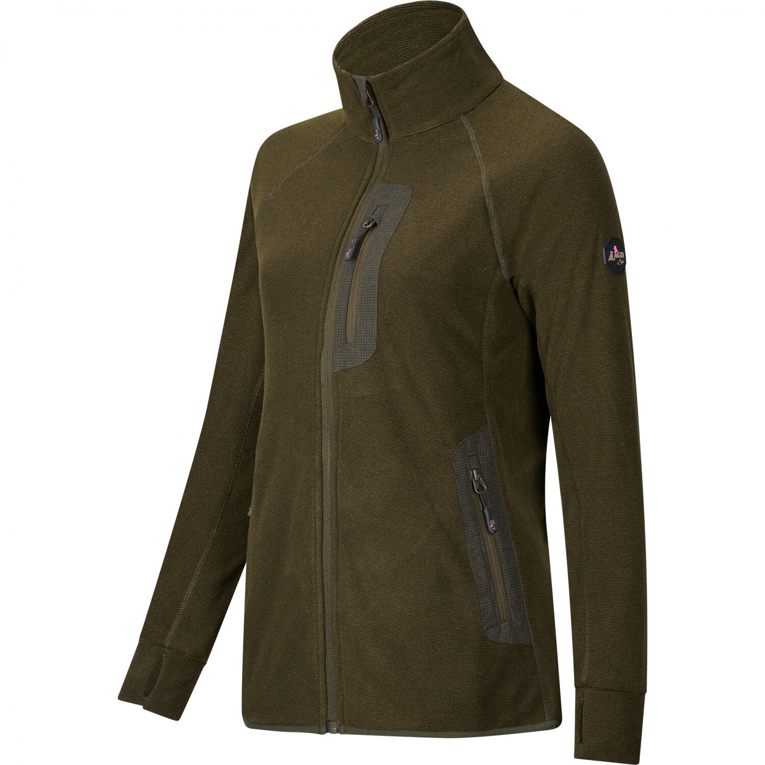 il Lago Sie Fleecejacke Lavea Damen (Oliv) Größe S 2/5