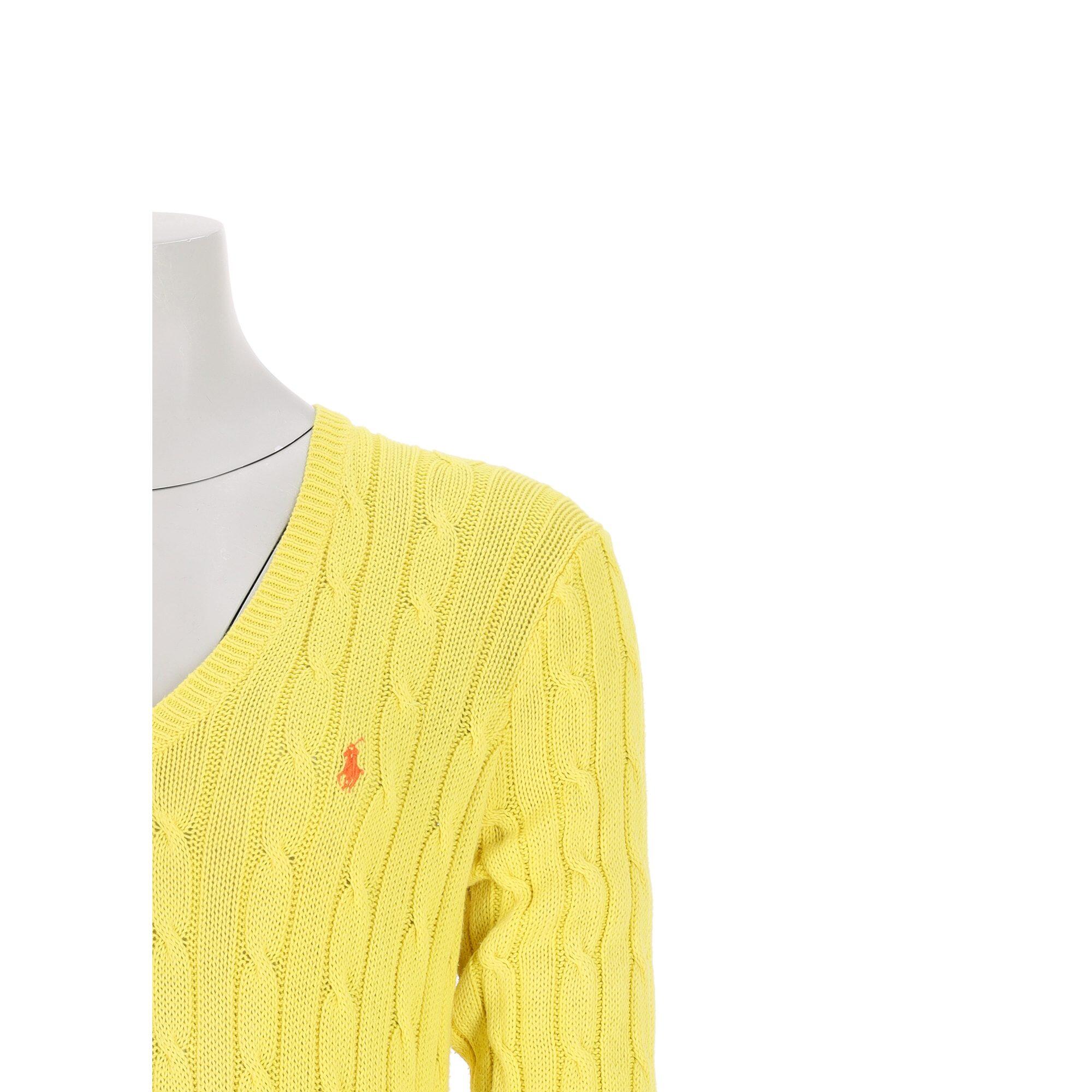 Second life - Polo Ralph Lauren Women's Cable Knit Sweater Yellow - Excellent 6/7