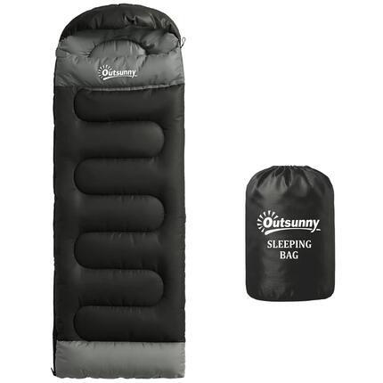 Sac de couchage - Camping - Unisex - léger et convertible en couette - Noir
