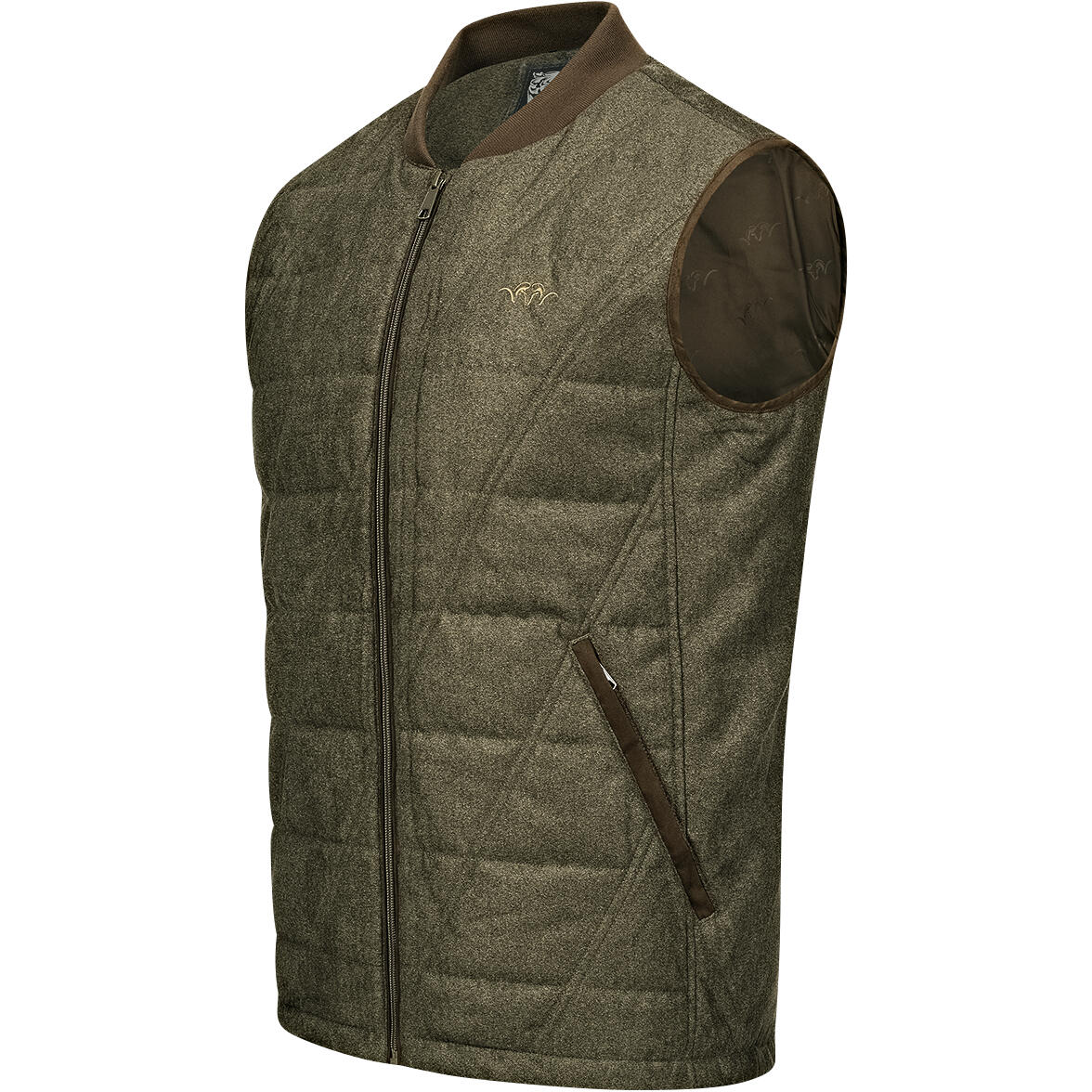 Blaser Vintage Weste Victor Herren (Olive Mélange/Schwarz) Größe S 3/4