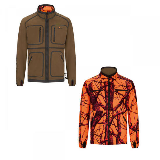 il Lago Prestige Wendejacke Asko Herren (Oliv/Orange Camouflage) Größe M