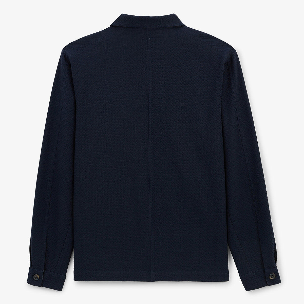 Giacca da lavoro in cotone seersucker blu navy Wilfried 2/5