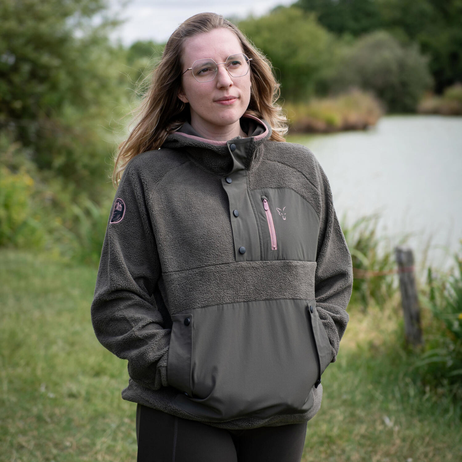 Fox Women's Explorer Fleece Hooded Jacket Damen (Olive) Größe M 5/5