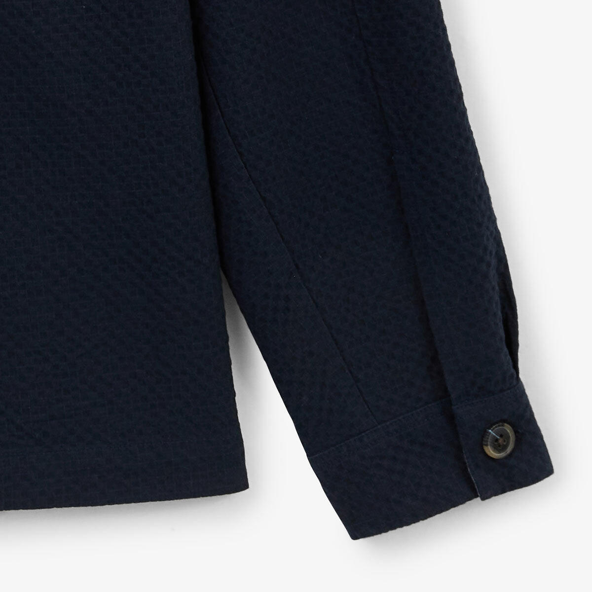 Giacca da lavoro in cotone seersucker blu navy Wilfried 5/5