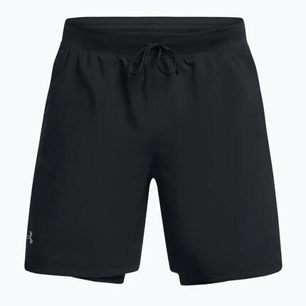 Short de course pour homme Under Armour Launch 7" 2EN1