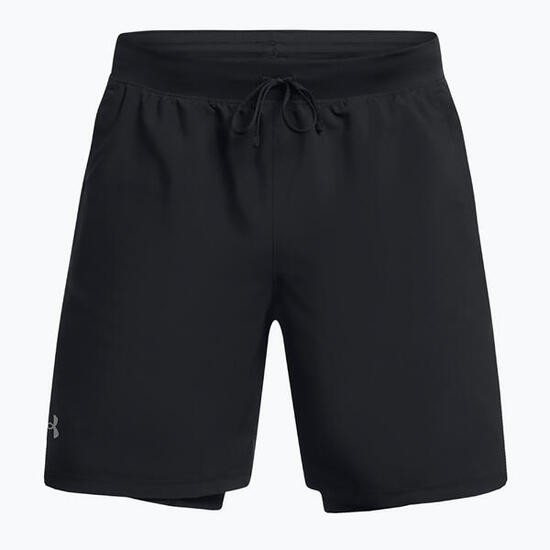 Short de course pour homme Under Armour Launch 7" 2EN1