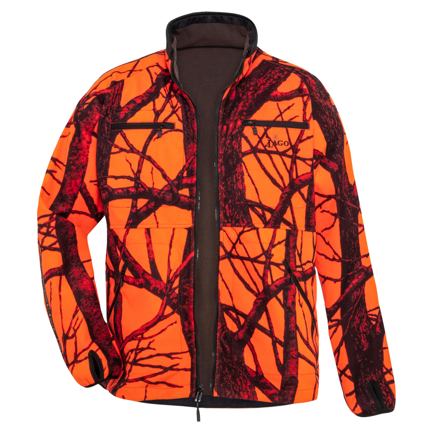 il Lago Prestige Wendejacke Asko Herren (Oliv/Orange Camouflage) Größe L 3/5