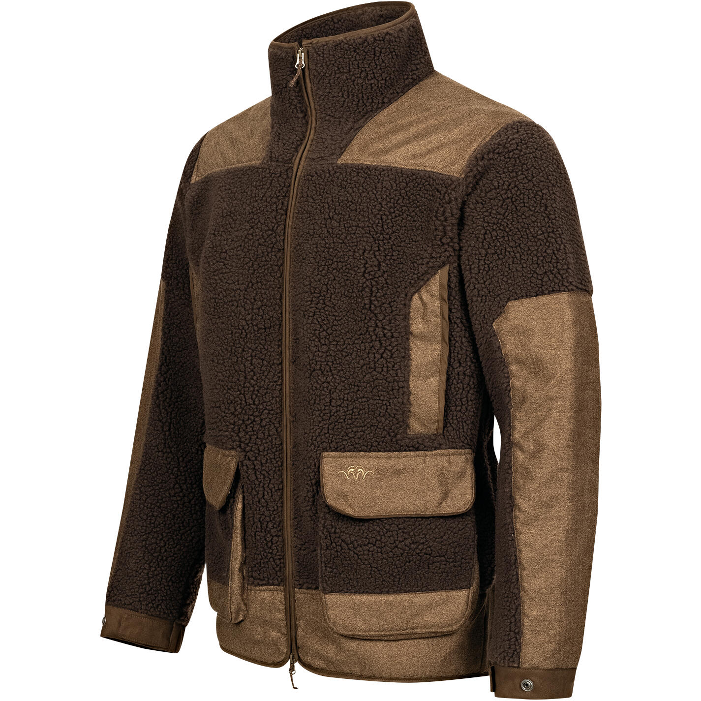 Blaser Sherpa Fleece Jacke Herren (Dunkelbraun) Größe M 3/4