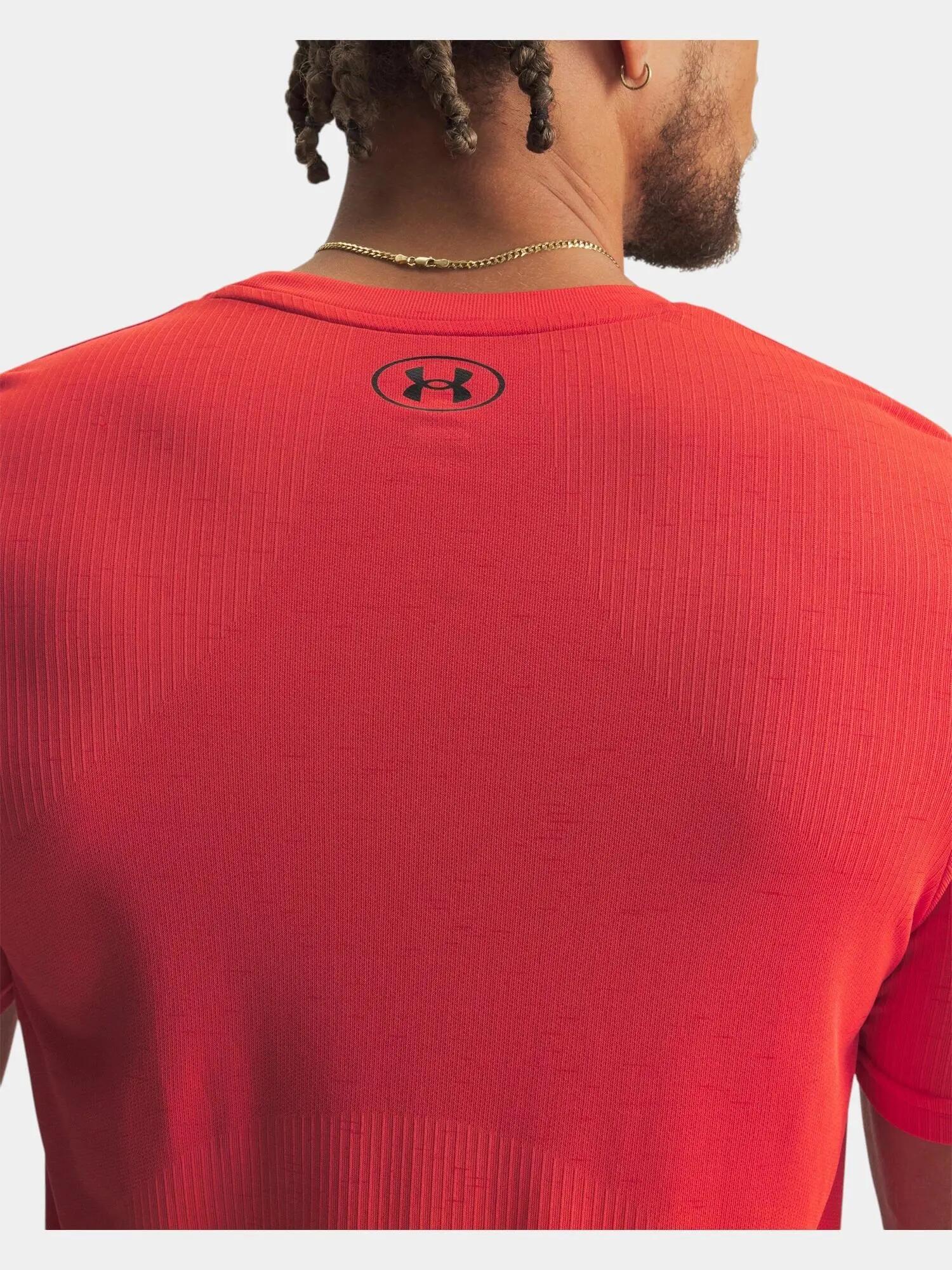 Koszulka treningowa męska Under Armour Vanish Seamless venom red/black 3/4