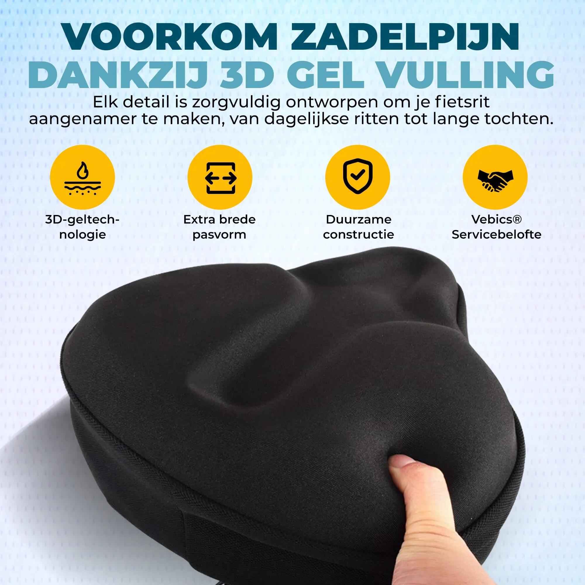 Housse de selle Vebics 3D Gel XL - Très grande - Universelle 5/7