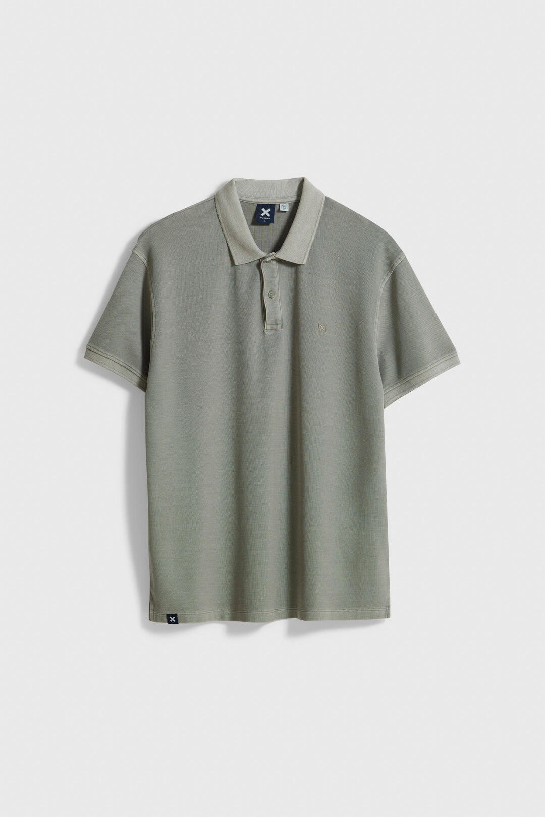 Polo Blue Banana Washed Nature Olive Green de Algodón 100% Orgánico 4/4