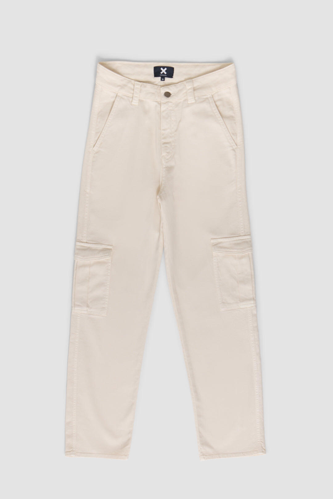 Pantalón Mujer Blue Banana Cargo Blanco Roto de 100% Algodón 4/4