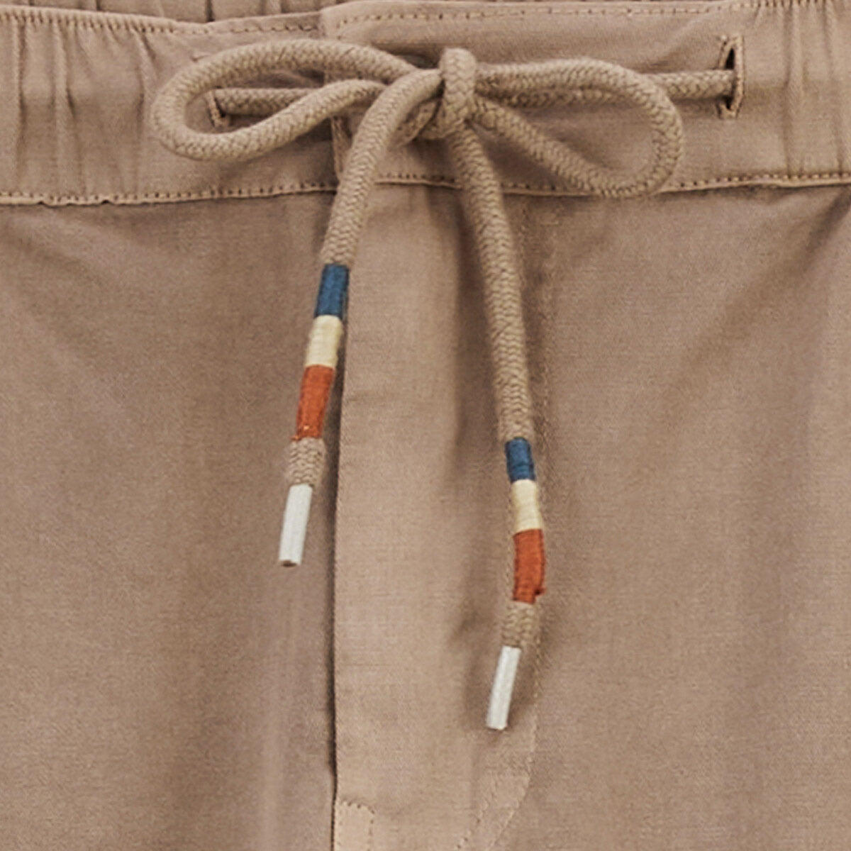 Pantalon 549 avec taille élastiquée en coton beige 4/4