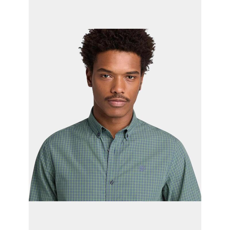 Camasa cu maneci lungi Micro Plaid Poplin Shirt barbati