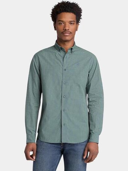 Camicia Uomo Micro Plaid Poplin