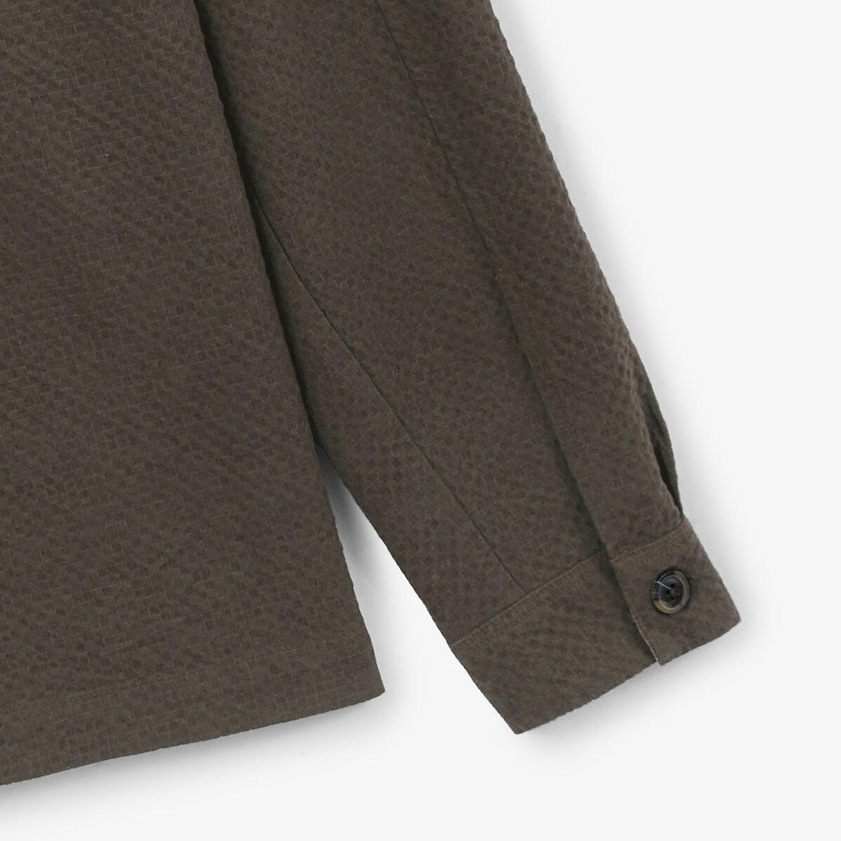 Chaqueta de trabajo de algodón seersucker verde arcilla Wilfried 5/7