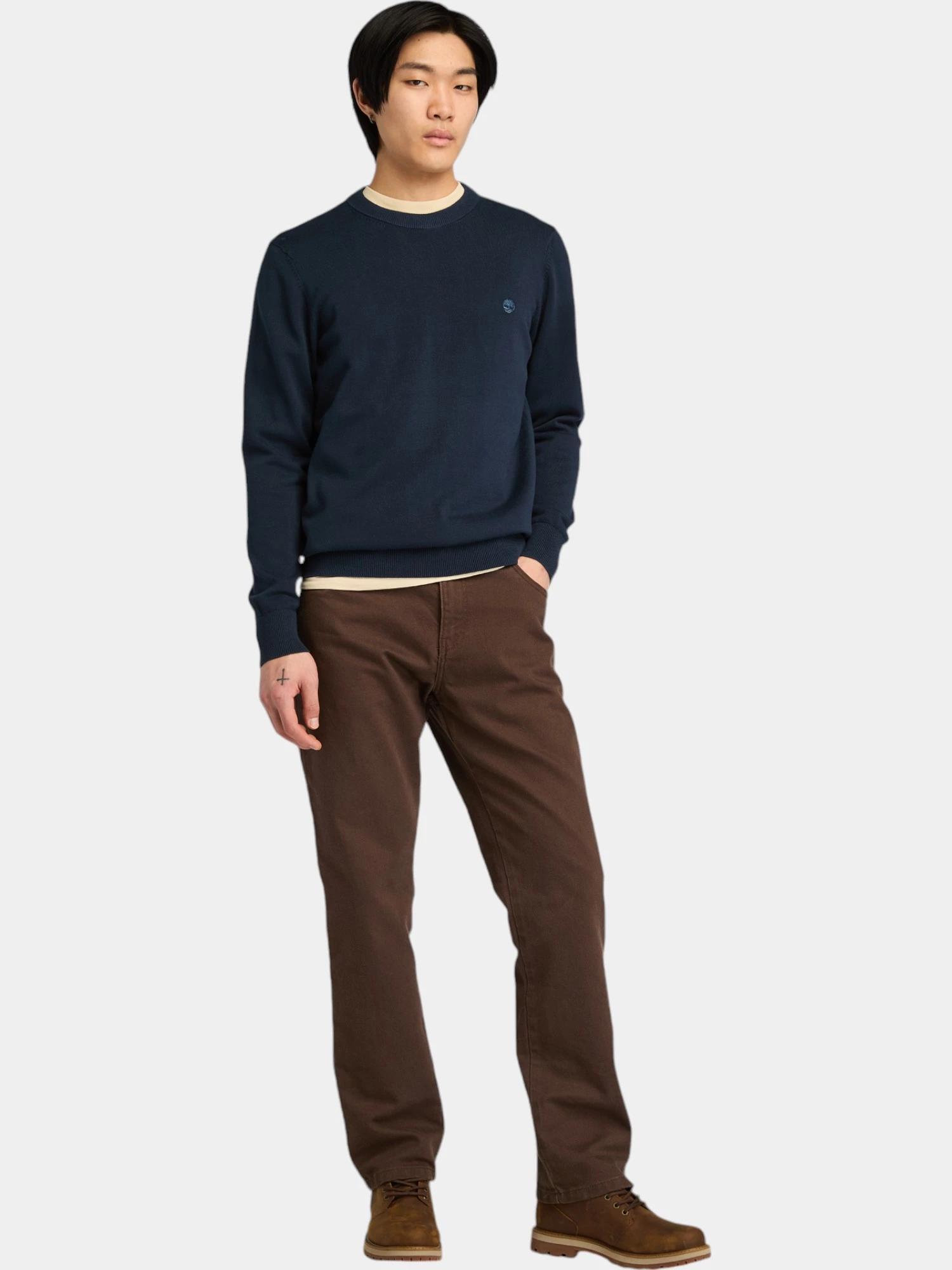 Pull Homme LS Williams River Cotton YD Crew Regular 3/6