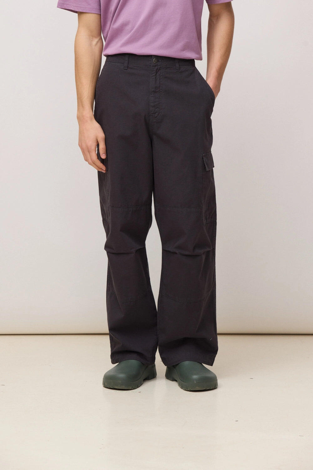 Pantalón Blue Banana Cargo Ripstop Antracita de 100% Algodón 3/4