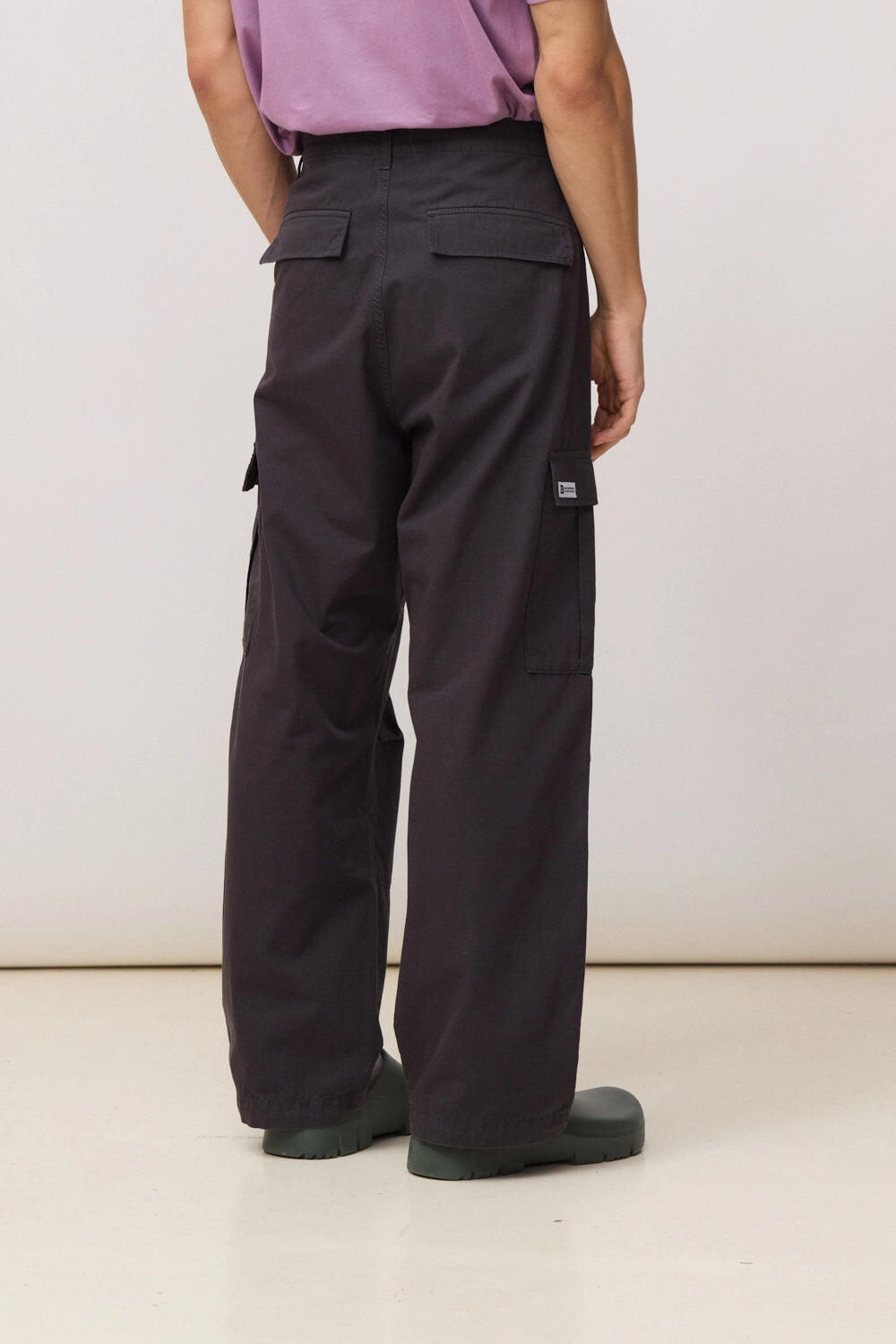 Pantalón Blue Banana Cargo Ripstop Antracita de 100% Algodón 2/4