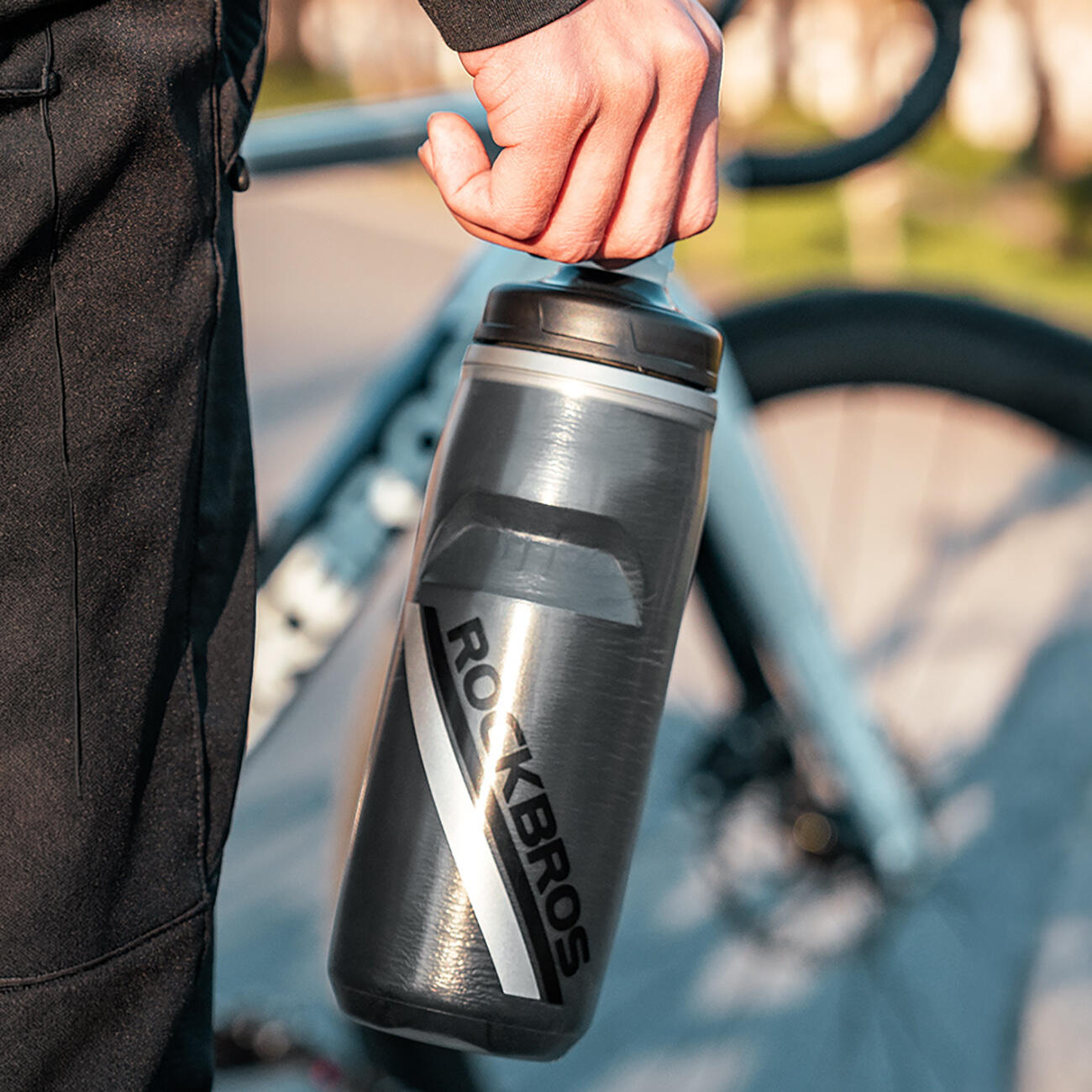 Rockbros thermische Fahrrad-Trinkflasche 620 ml 2/7