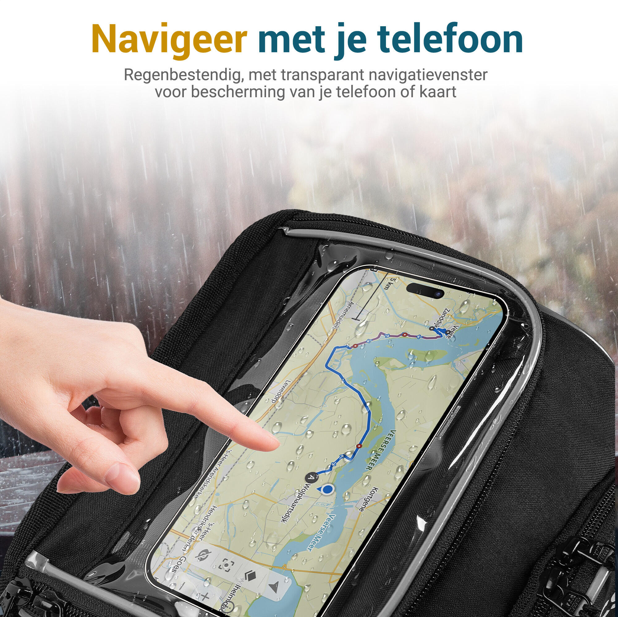 Vebics® Stuurtas Fiets Afneembaar - 100% Waterbestendig 2/7
