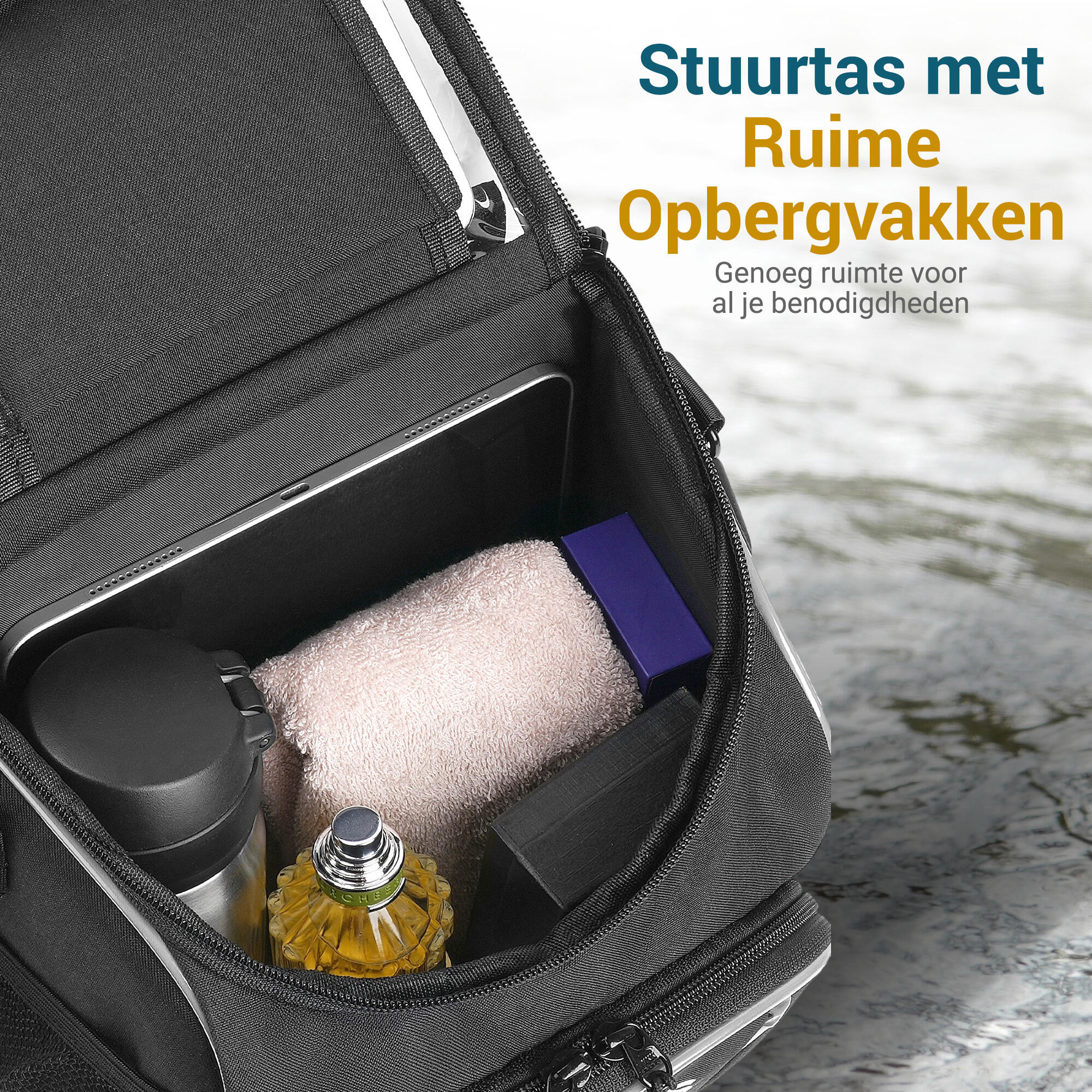 Vebics® Stuurtas Fiets Afneembaar - 100% Waterbestendig 5/7