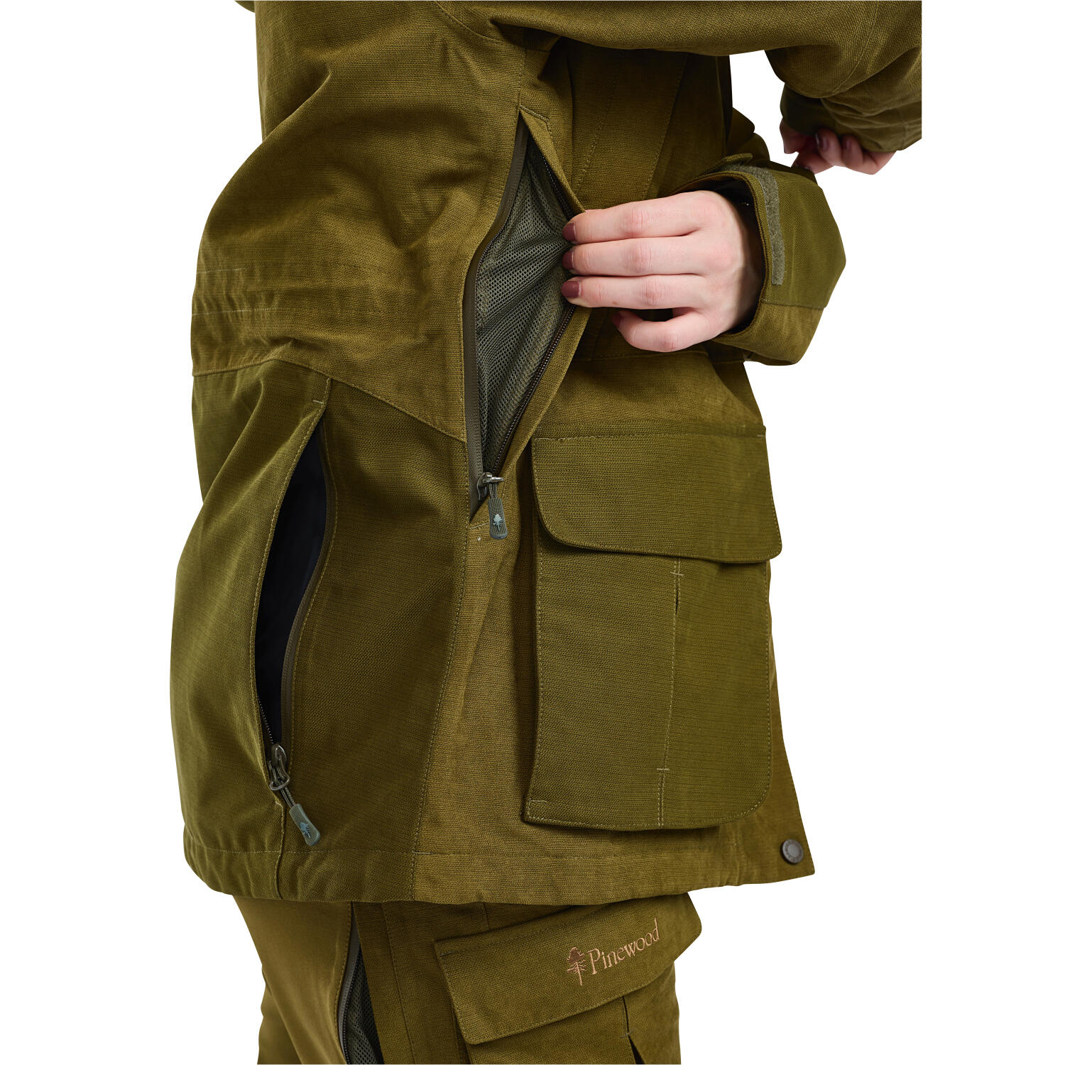 Pinewood Furudal Expert 2L Hunting Jacket Damen (Olive Green) Größe L 5/5