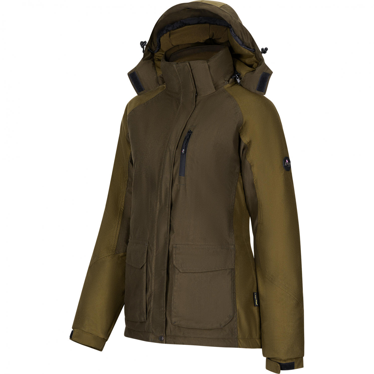 il Lago Sie Funktionsjacke Huntress Damen (Dunkeloliv/Braun) Größe XL 3/5