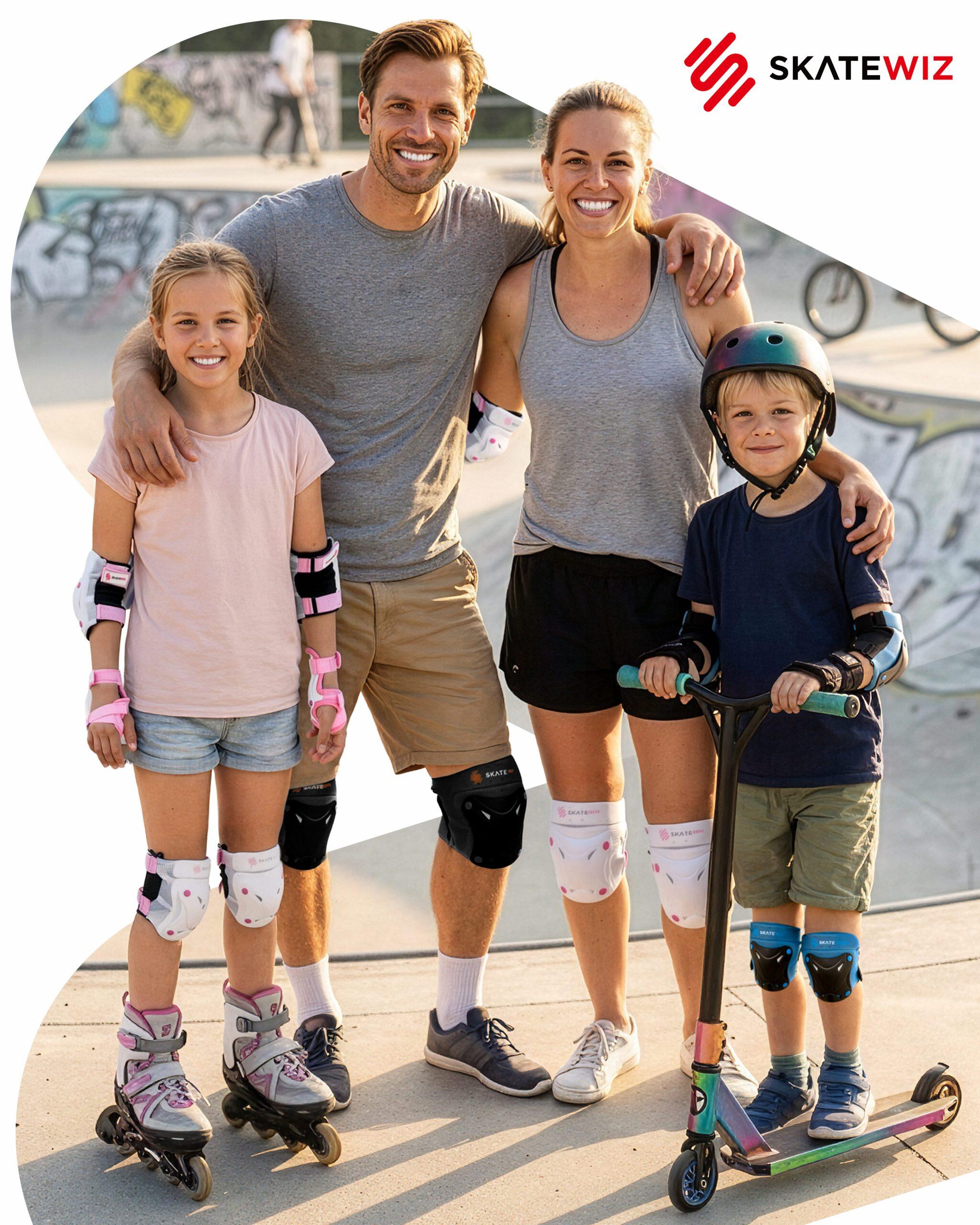 Protektoren-Set 3-er Kinder und Erwachsene Inline Skating Skateboard Schoner 2/8