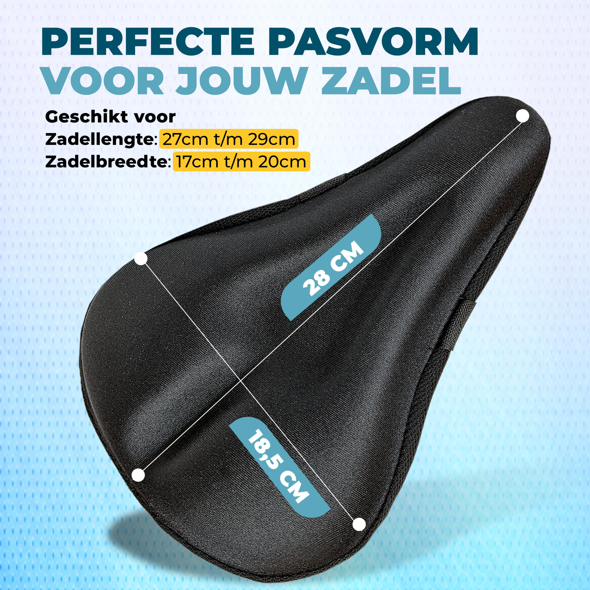 Vebics Zadelhoes 3D Gel - Fietszadeldek - Racefiets - Universeel 4/5