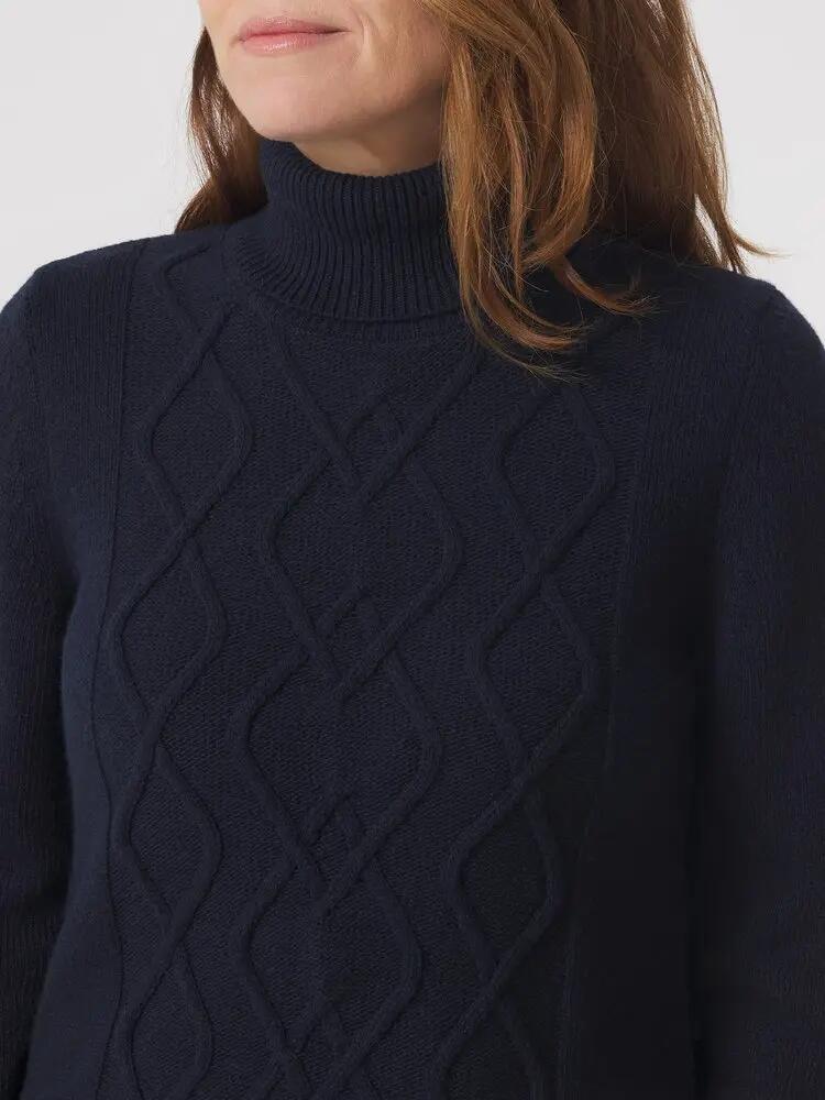 Pull col roulé Femme - KEVIACOL Bleu Marine 4/5