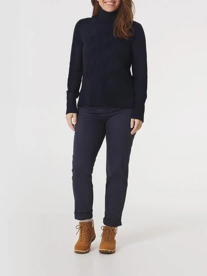 Pull col roulé Femme - KEVIACOL Bleu Marine