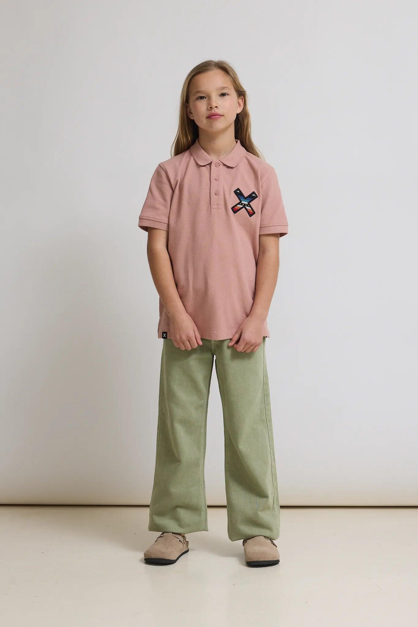 Polo Kids Blue Banana Classic Peach de Algodón 100% Orgánico 3/4
