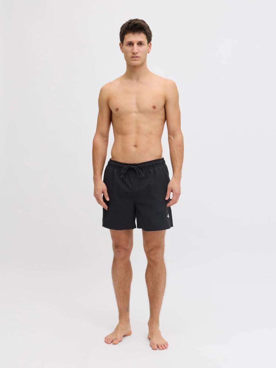Bañador para hombre - Color liso tropical - Negro 2/7