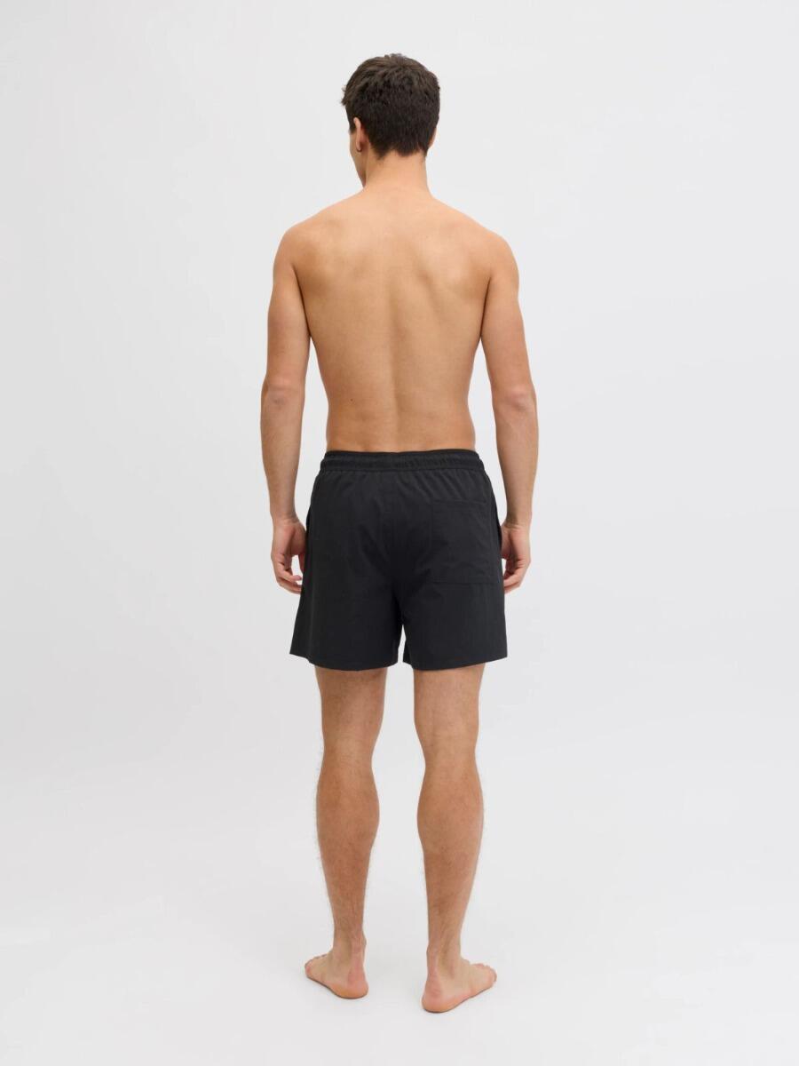 Bañador para hombre - Color liso tropical - Negro 4/7