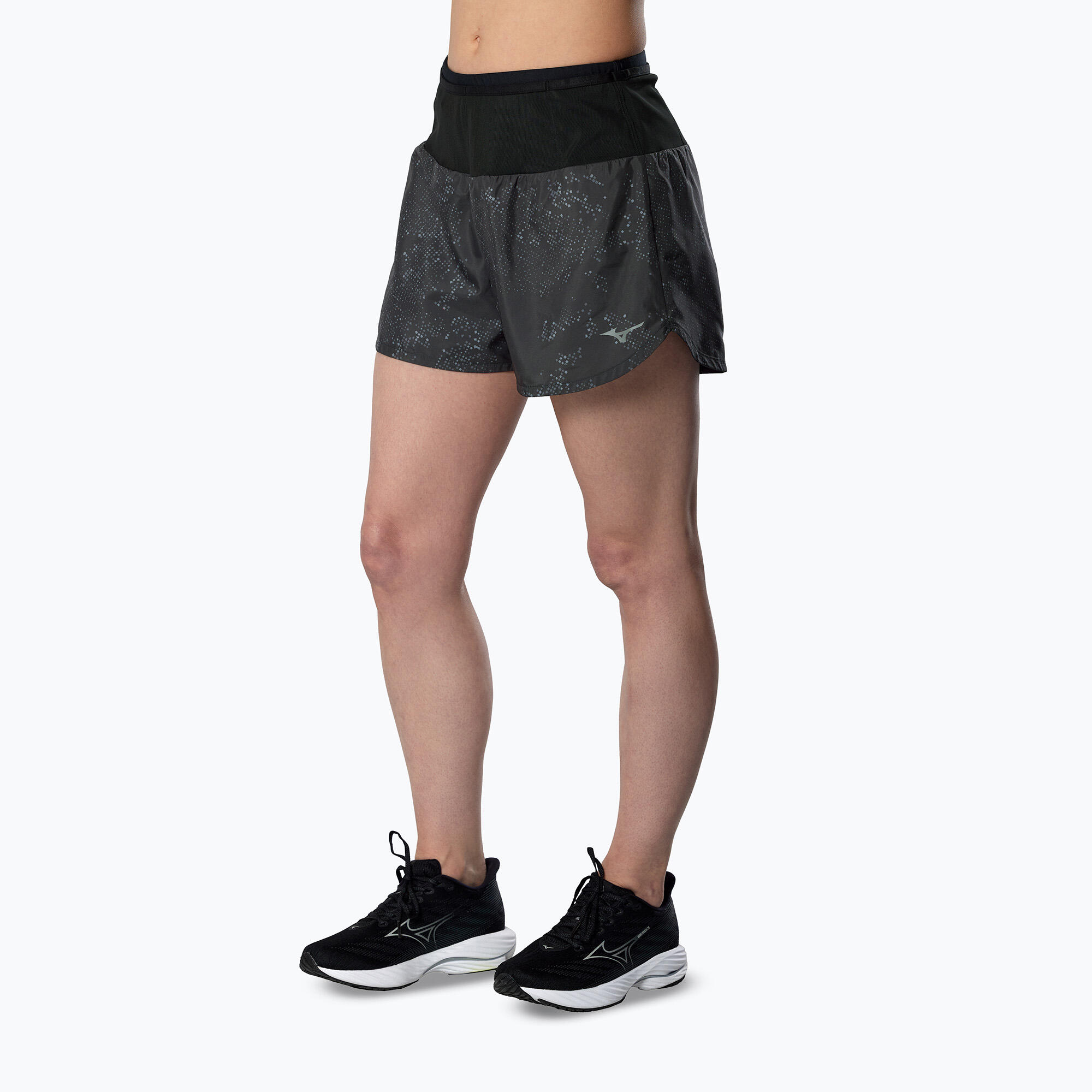 Spodenki do biegania damskie Mizuno Active Graphic Multi Pocket 1/4