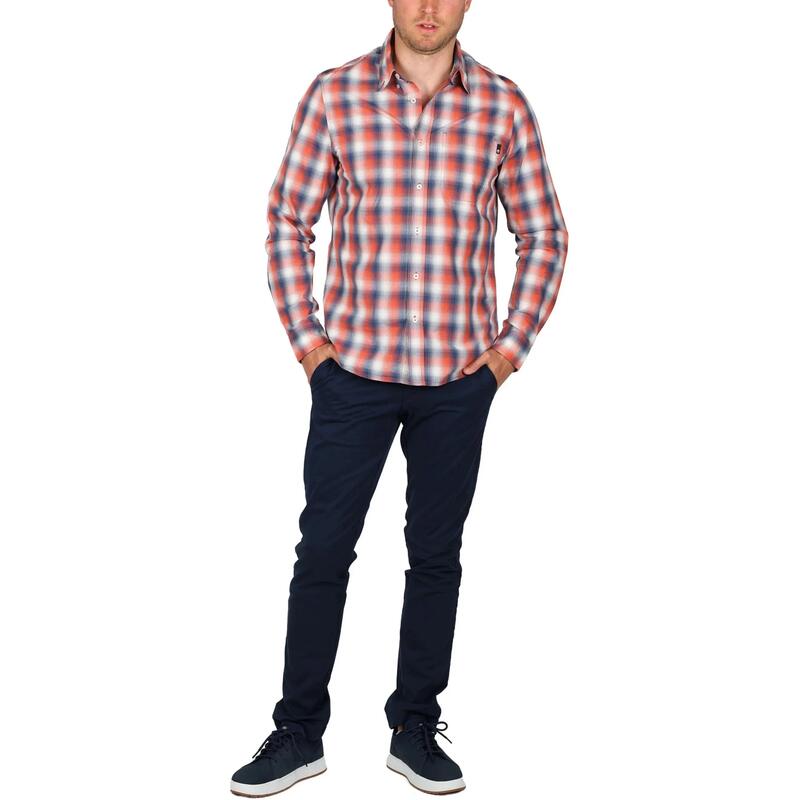 Camasa cu maneci lungi Check Poplin Shirt barbati