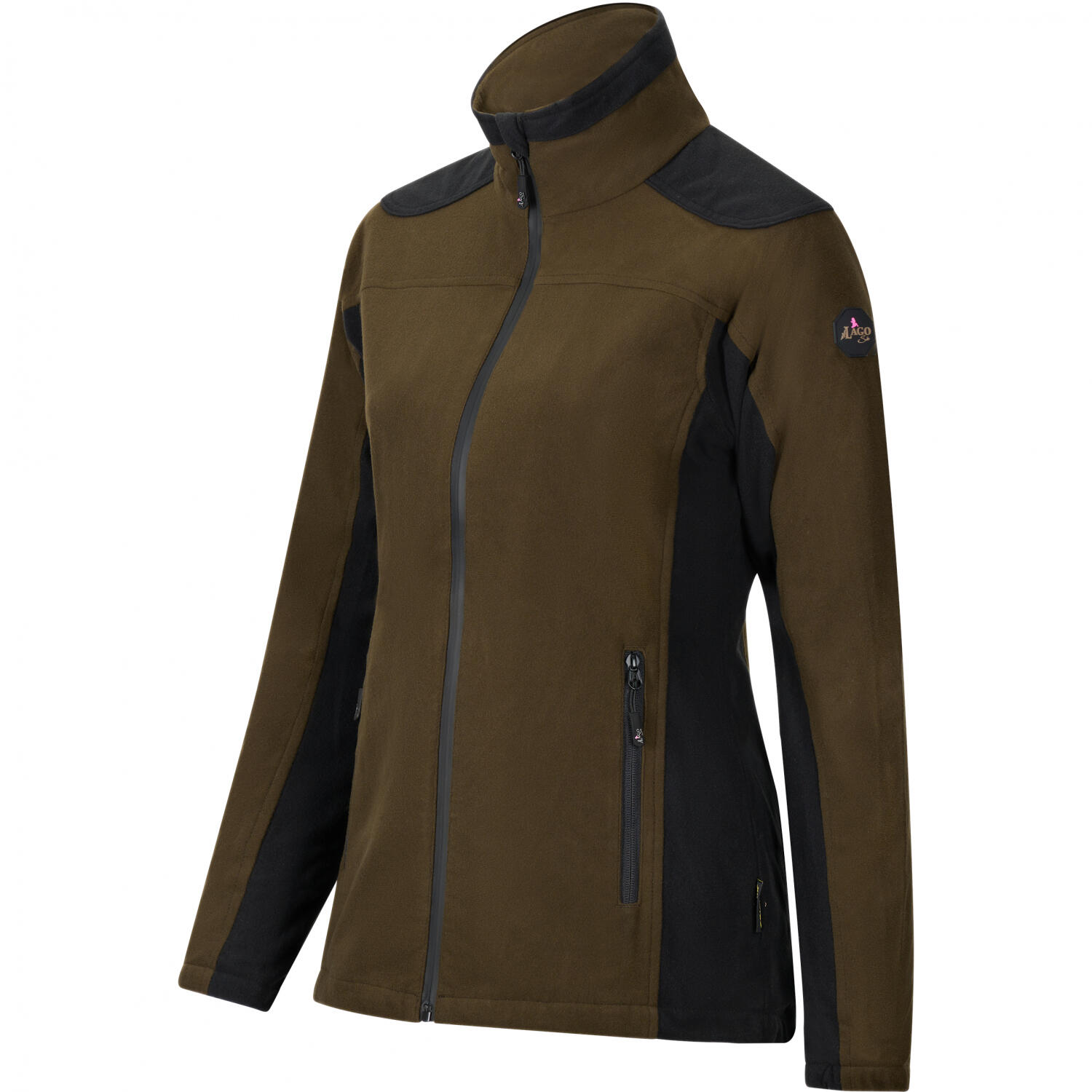 il Lago Sie Funktions-Fleecejacke Avalanche Damen (Dunkeloliv/Schwarz) Größ 2/4