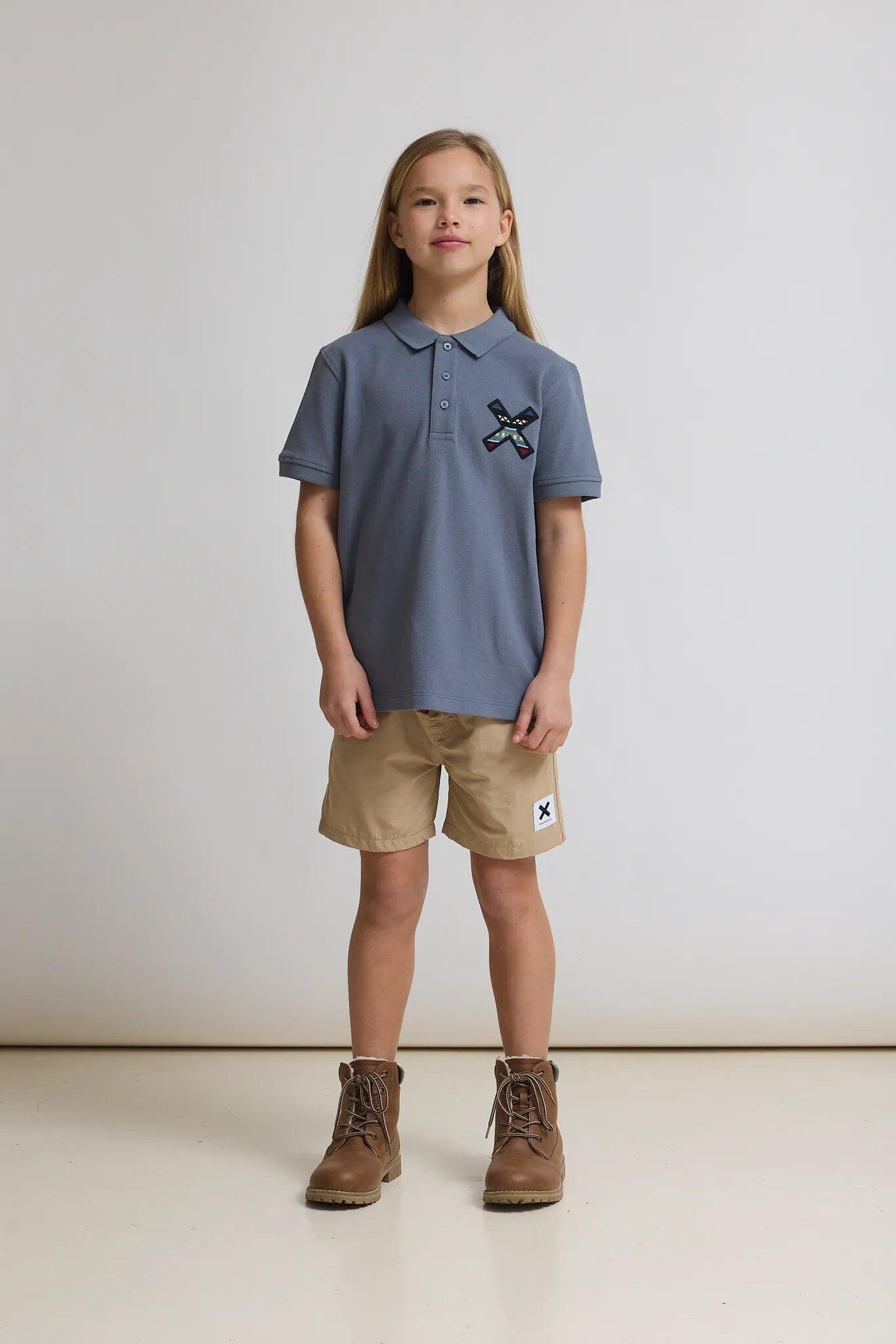 Polo Kids Blue Banana Classic Sky Blue de Algodón 100% Orgánico 3/4