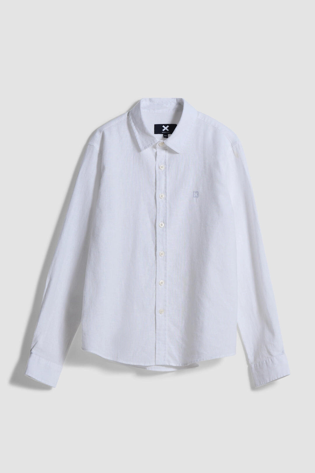 Camisa Kids Blue Banana Blanca de Lino 7/7