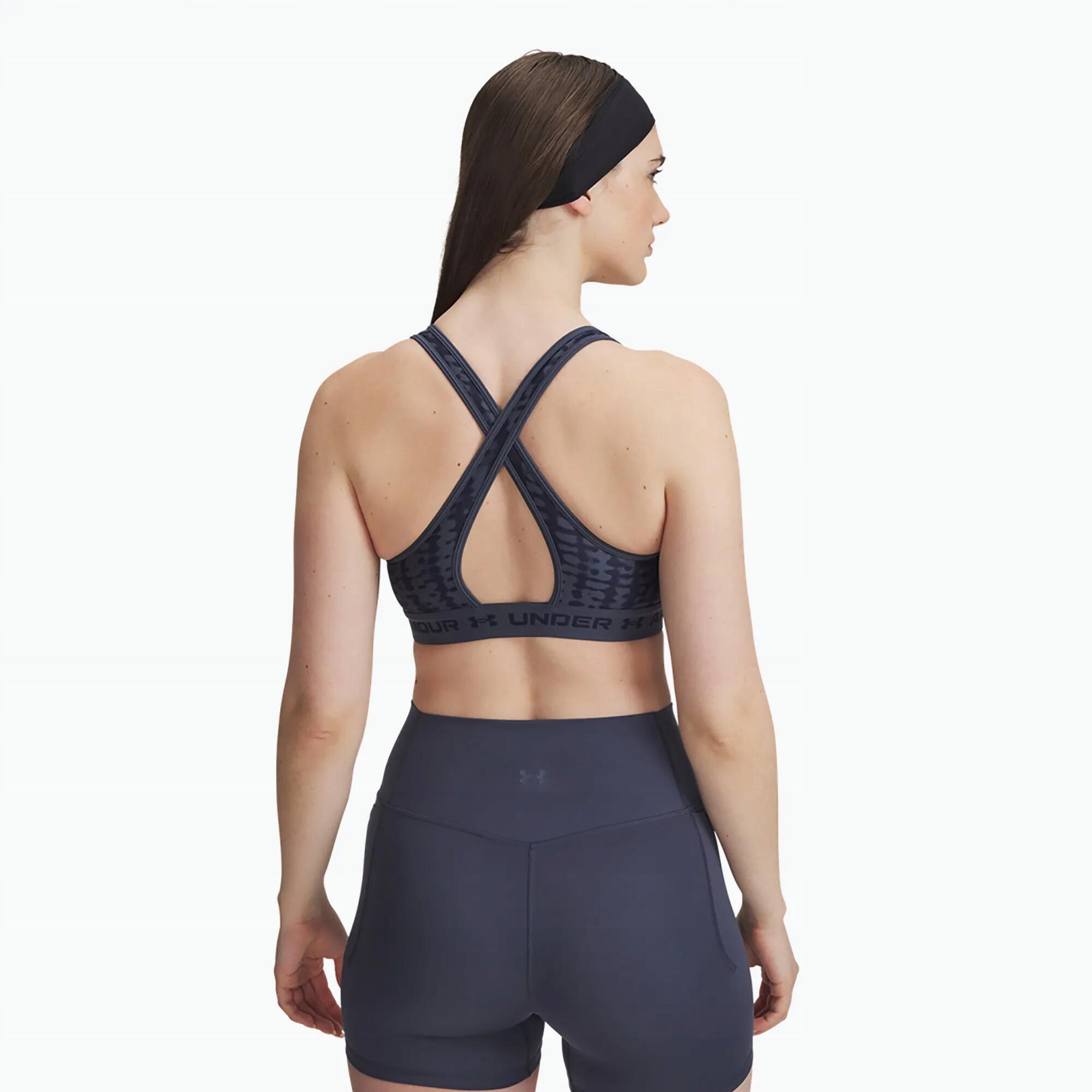 Damski Top Biustonosz Sportowy Under Armour Crossback Mid Print 2/3