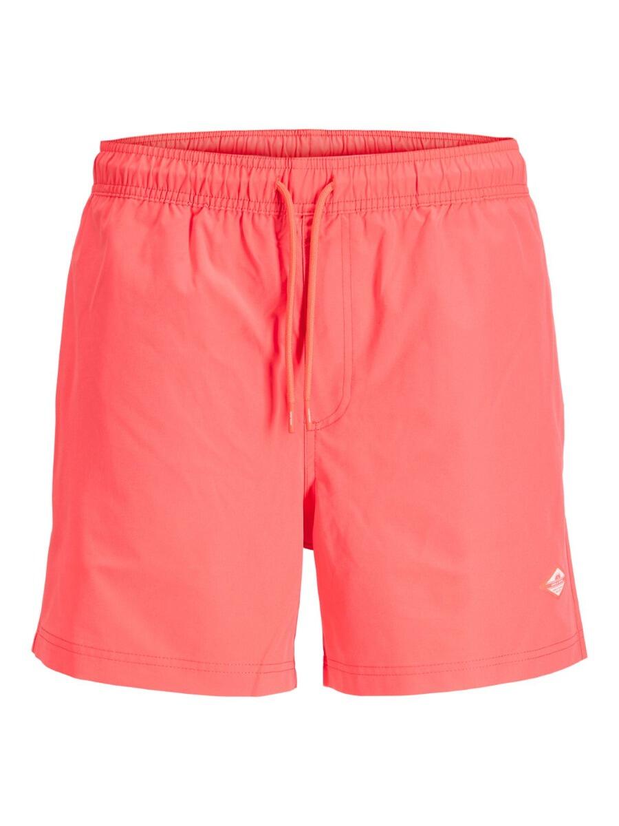 Short de bain homme - Tropic Solid - Corail vif 6/7
